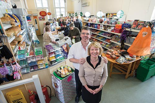  <figcaption>Paul and his wife Gail have developed an old school into a well laid-out store, with attractive wooden shelving and dedicated areas for categories such as fresh produce</figcaption>” width=”500″ height=”333″ /> Paul and his wife Gail have developed an old school into a well laid-out store, with attractive wooden shelving and dedicated areas for categories such as fresh produce</figure><figure class=