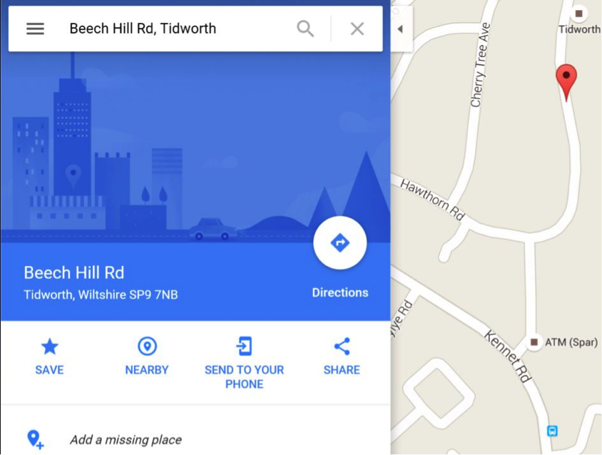 google maps screenshot