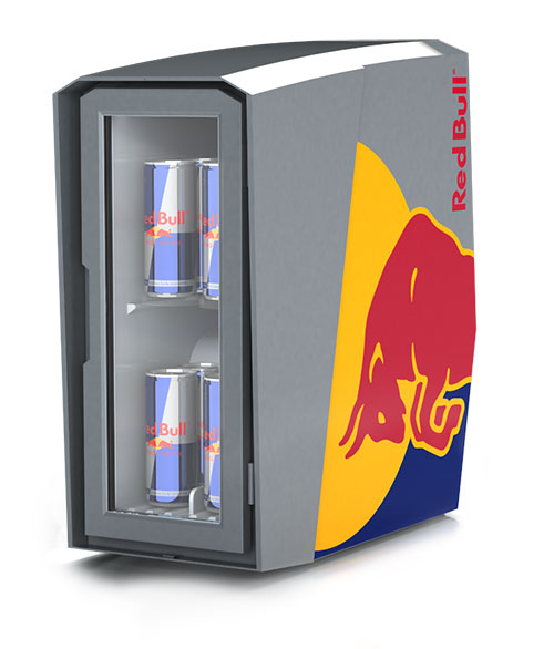 slim red bull cooler